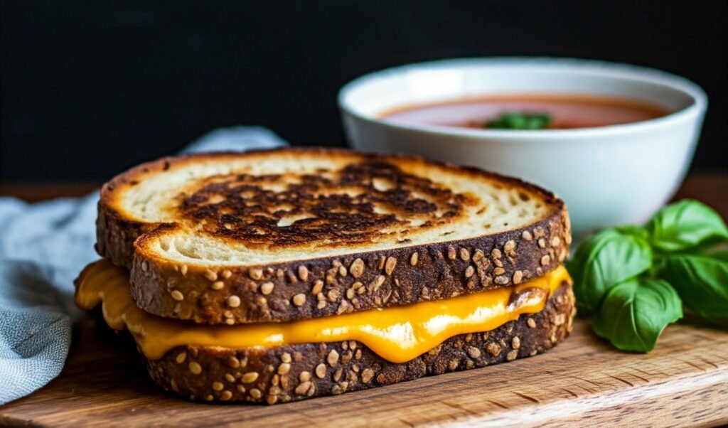 Perfect Vegan Grilled Cheese Sandwich with Tomato Soup
