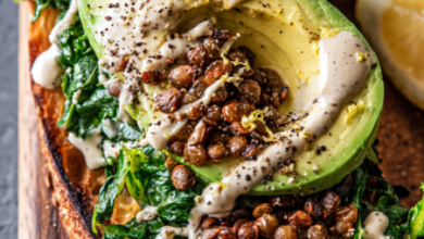 Vegan Kale Caesar Salad Toast with Cashew Dressing – Plant Based RD