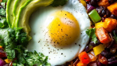 Sweet Potato Black Bean Breakfast Hash