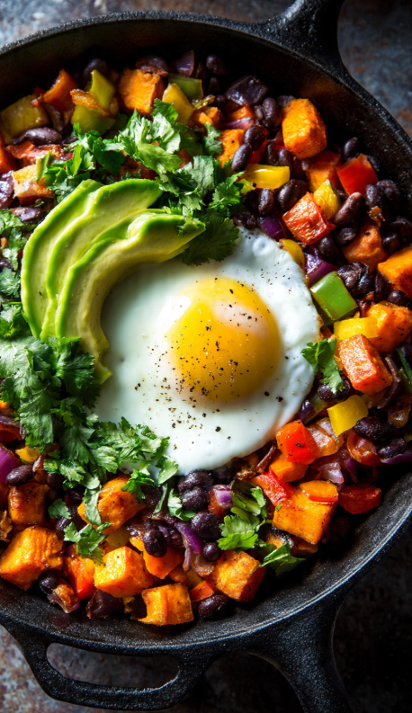Delicious Sweet Potato Black Bean Breakfast Hash Recipe | Easy & Healthy