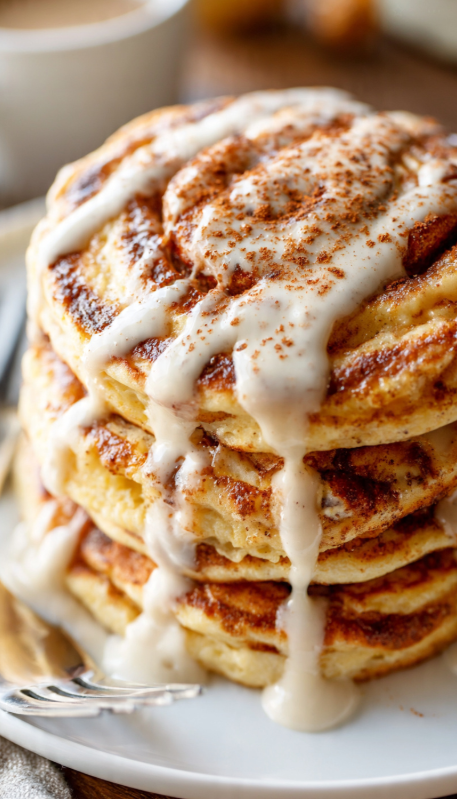 Vegan Cinnamon Roll Pancakes Recipe | Gluten-Free Delight