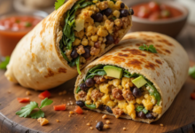 Vegan Breakfast Burritos with Plant-Based Sausage and Tofu