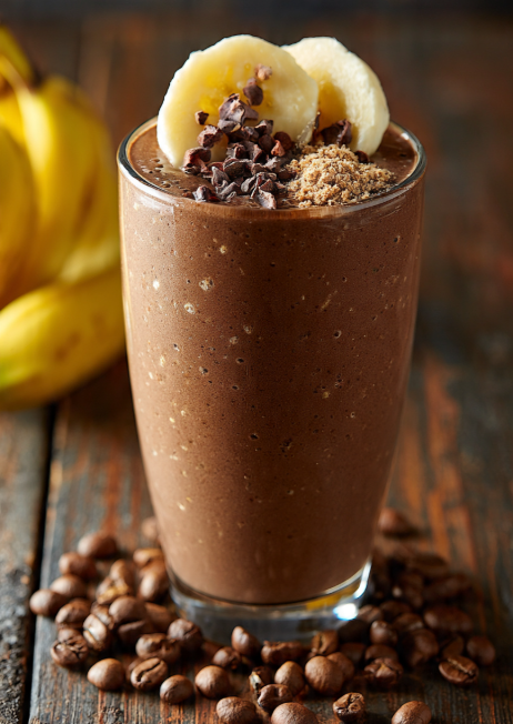 Mocha Maca Banana Smoothie