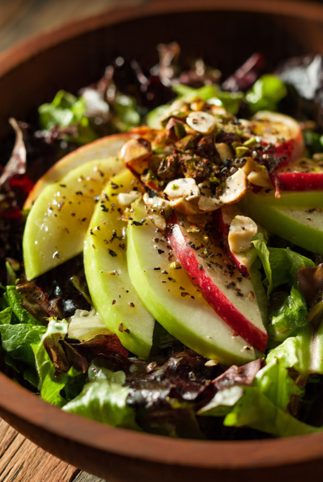Apple Pistachio Salad (Served Over Greens) – A Refreshing and Nutritious Delight