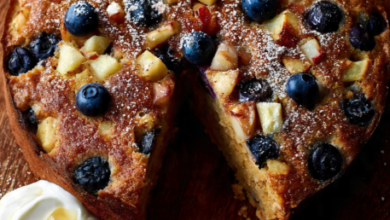Easy Fruit and Oat Breakfast Cake