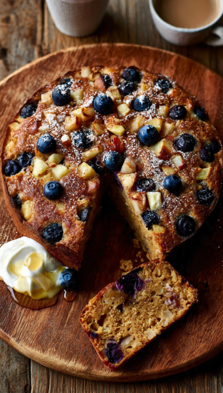 Easy Fruit and Oat Breakfast Cake: A Healthy and Delicious Morning Treat