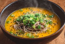 Roasted Butternut Squash Miso Soup with Soba Noodles: A Hearty and Nutritious Delight