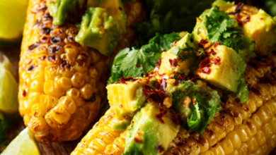 Grilled Corn with Avocado — a Great Summer Side Dish
