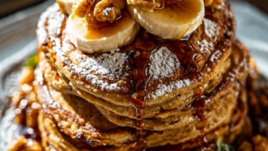 Vegan Banana-Walnut Pancakes