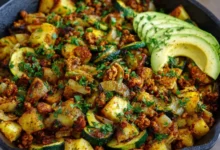 Skillet Tempeh Hash with Potatoes and Zucchini – A Nutritious & Flavorful Meal