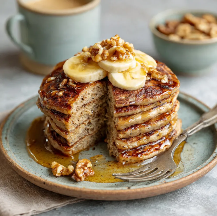 Vegan Banana-Walnut Pancakes: A Delicious and Healthy Breakf