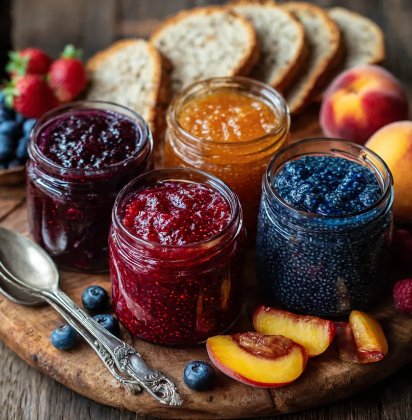 4 Easy Chia Seed Jam Recipes: Berries & Peach (Healthy & Del