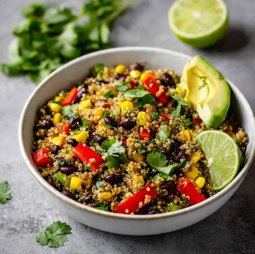 Delicious Quinoa Black Bean Salad Recipe (Vegan, High-Protein & Perfect for Meal Prep)