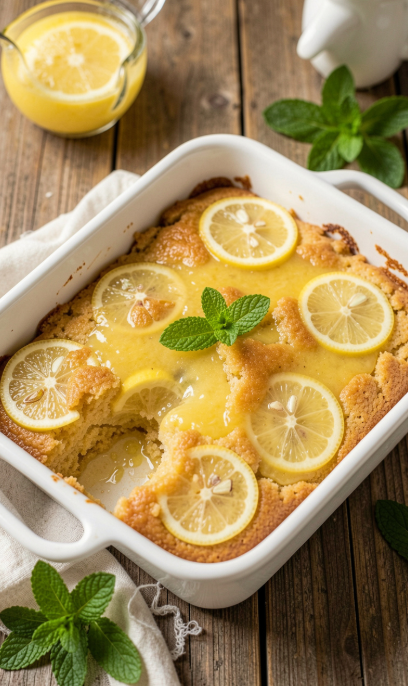 Magic Lemon Cobbler Recipe | Easy Self-Saucing Lemon Dessert