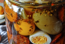 The Ultimate Pickled Eggs with Sausage & Onions: A Tangy, Savory Delight