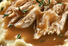 Chicken Gravy on Mashed Potatoes