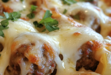French Onion Meatball Casserole