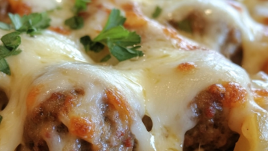 French Onion Meatball Casserole