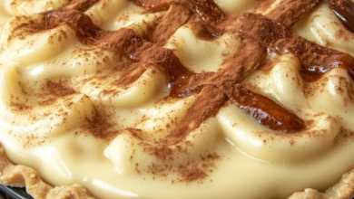 Cinnamon-Vanilla Creamy Custard Pie