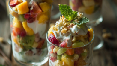 Creamy Fruit Salad in a Glass