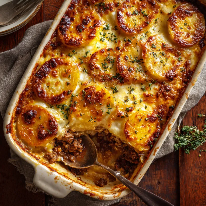 Golden Layered Meat and Potato Casserole: Your New Go-To Comfort Dish