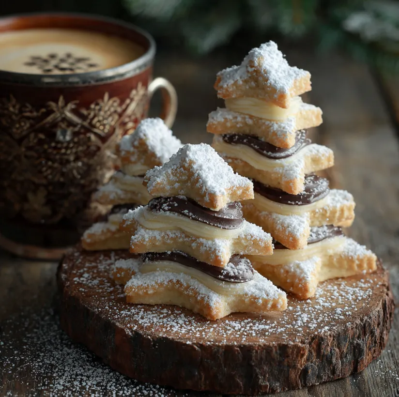 Espresso Cream Holiday Tree Cookies: A