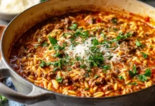 Ground Beef Orzo with Tomato Cream Sauce: Your New One-Pot Wonder