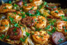 A Culinary Masterpiece: The Ultimate Shrimp and Sausage Cabbage Bake