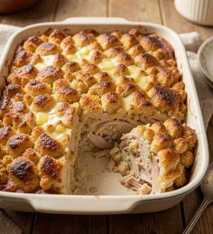 Leftover Turkey & Stuffing Casserole