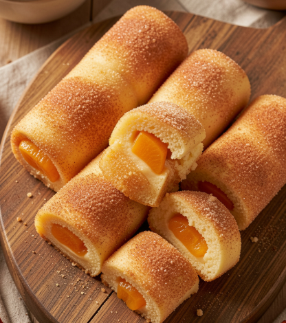 Peach Cheesecake Cobbler Rolls