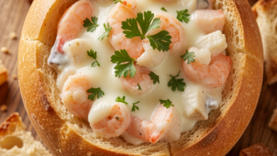 Stuffed Seafood Bread Bowl