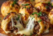Garlic Parmesan Cheeseburger Bombs – Juicy, Cheesy & Irresistible