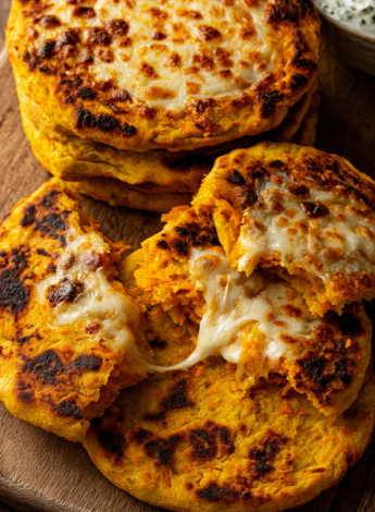 Cheesy Carrot Flatbread