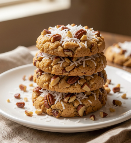 5-Ingredient No-Bake Coconut Pecan Cookies: Your New Favorite 15-Minute Treat cups sweetened