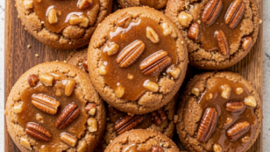 No-Bake Coconut Pecan Praline Cookies