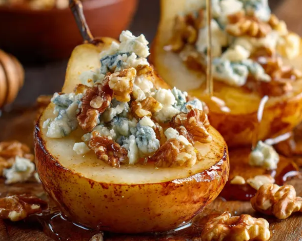 Roasted Pears with Blue Cheese and Walnuts