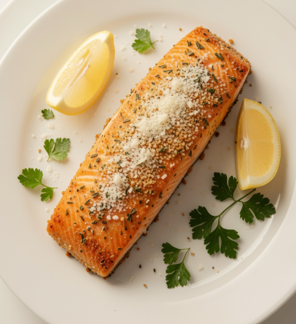 Parmesan Herb‑Crusted Salmon