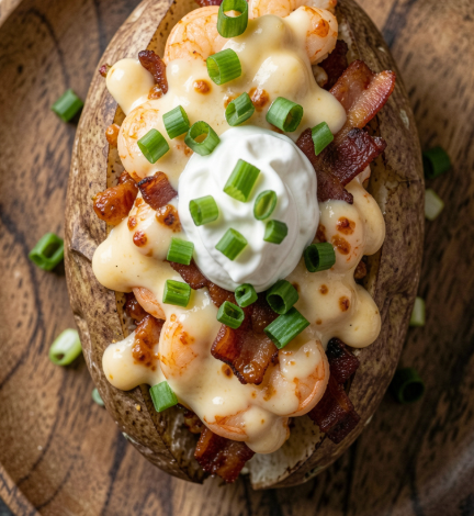 VIRAL Loaded Shrimp Baked Potatoes