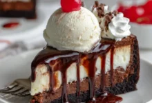 Decadent & Gooey Hot Fudge Sundae Brownie Cheesecake: The Ultimate Dessert Mashup
