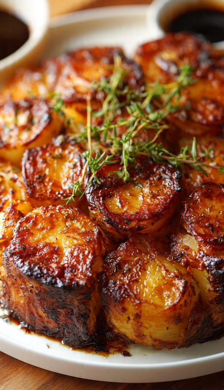 Balsamic Thyme Potato Torte Recipe (Crispy & Flavorful)